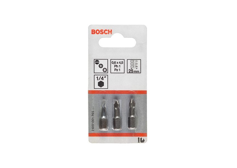 Schraubenbit- Set; 3-teilig; Extra Hart (PH) PH1; PH2; PH3; 25 mm Bosch 2607001752