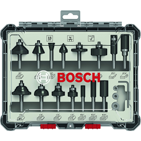 Fräser mit Schaft 1/4" 15 Stck. Bosch 2607017473