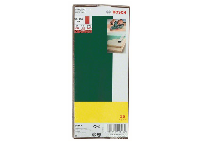 25-tlg. Schleifpapier-Set für Schwingschleifer, K60, 80, 120, 240 Bosch 2607019498