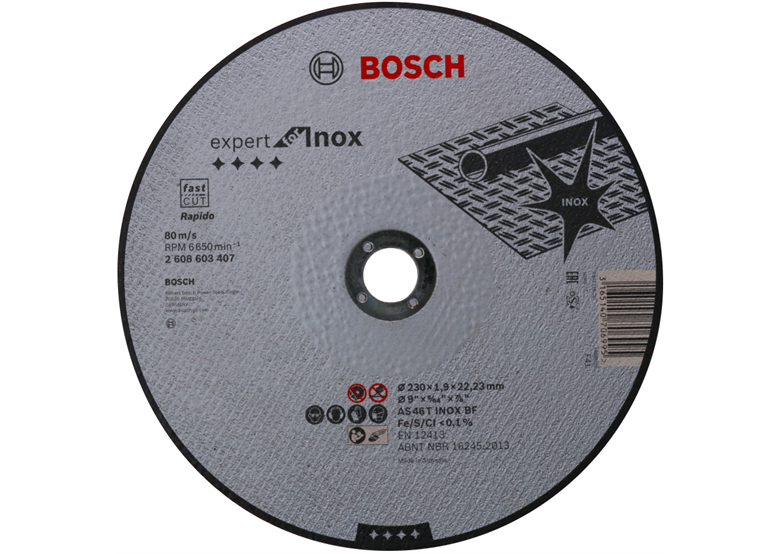 Trennscheibe gerade Expert for Inox - Rapido Bosch 2608603407