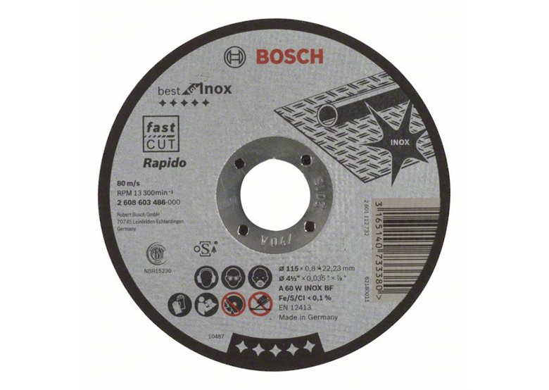 Trennscheibe gerade Best for Inox - Rapido Bosch 2608603486