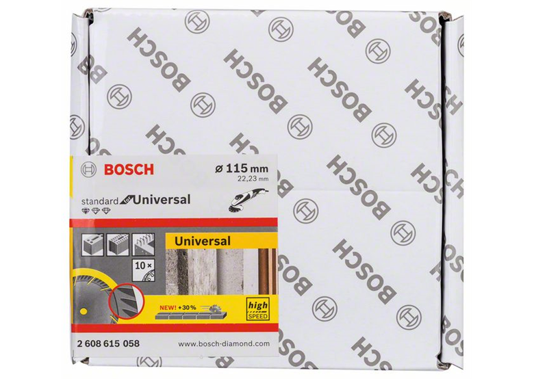 Diamanttrennscheibe Standard for Universal 115x22,23mm, 10St. Bosch 2608615058