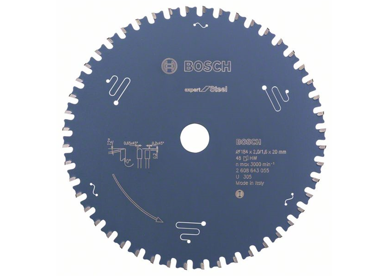 Kreissägeblatt Expert for Steel 184x20mm T48 Bosch 2608643055