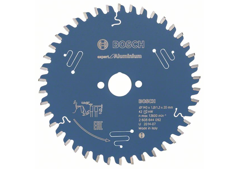 Kreissägeblatt Expert for Aluminium 140x20mm T42 Bosch 2608644092