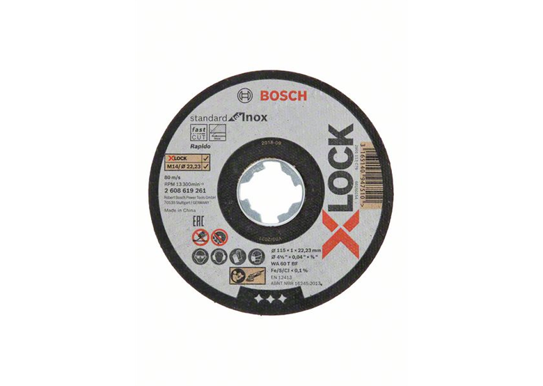 Trennscheibe X-Lock 115mm 10 St. Bosch Standard for Inox