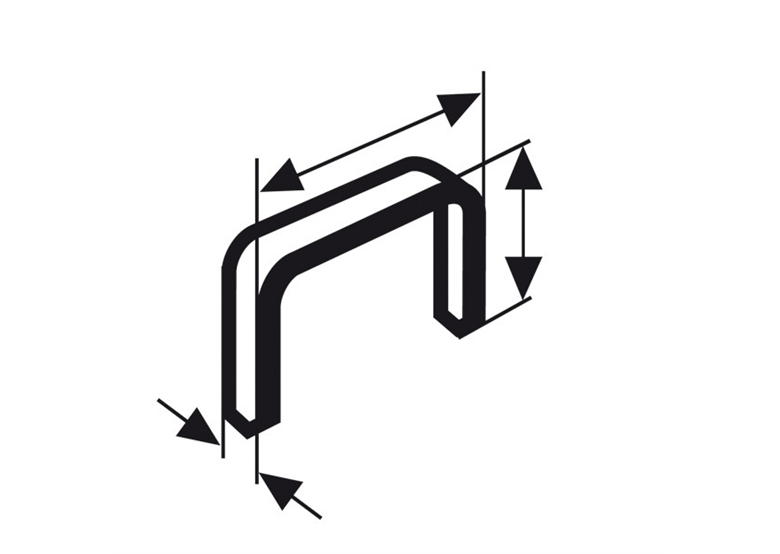 Flachdrahtklammer Typ 57 Bosch typ 57 10,6 x 1,25 x 8 mm