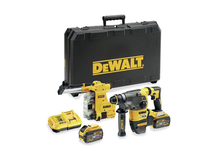 Kombihammer mit Staubabsaugung DeWalt FLEXVOLT DCH335X2 2x9,0Ah