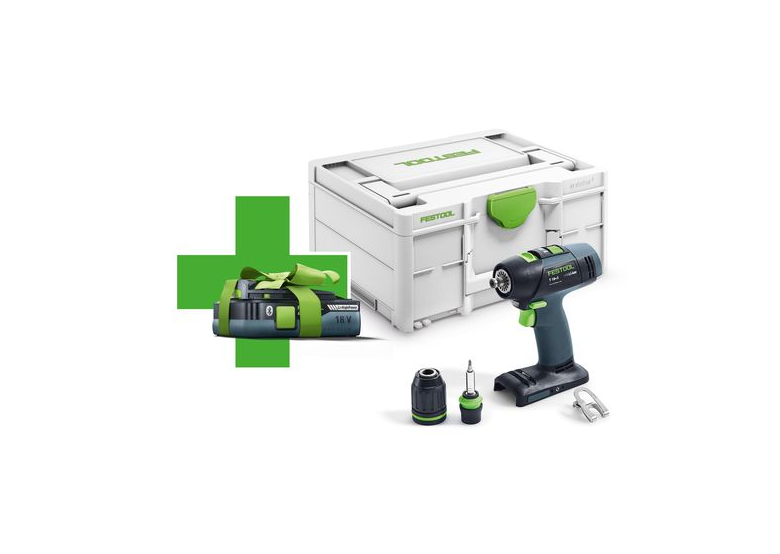 Akku-Bohrschrauber Festool T18+3 Basic 4,0