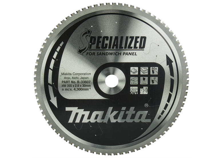 Trennscheibe Specialized 355x30mm, 80Z Makita B-33607