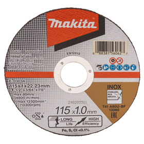 Trennscheibe extra dünn 115x22mm Makita E-03034