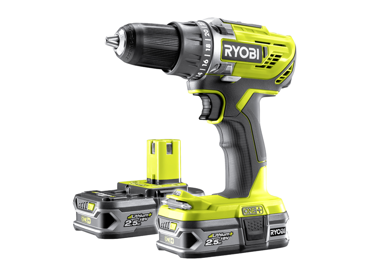 Akku-Bohrschrauber Ryobi ONE+ R18DD3-225S 2x2,5Ah