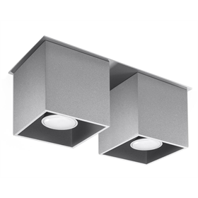 Deckenleuchte QUAD 2 grau Sollux Lighting Deep Space