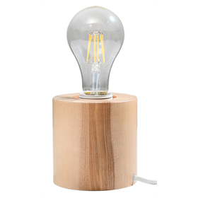 Tischlampe SALGADO Natural Holz Sollux Lighting Peach Puff