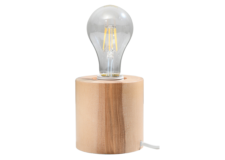 Tischlampe SALGADO Natural Holz Sollux Lighting Peach Puff