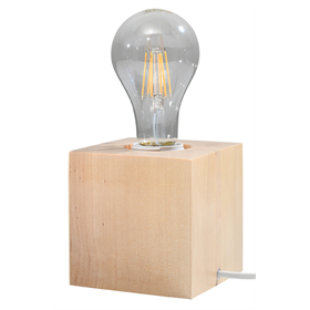 Tischlampe ARIZ Natural Holz Sollux Lighting Peach Puff