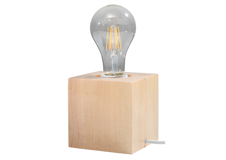 Tischlampe ARIZ Natural Holz Sollux Lighting Peach Puff