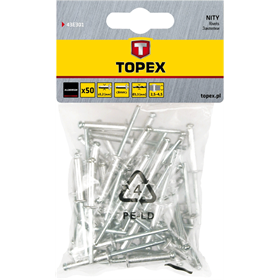 Alunieten 4.0 mm x 16 mm, 50 Stck. Topex 43E404