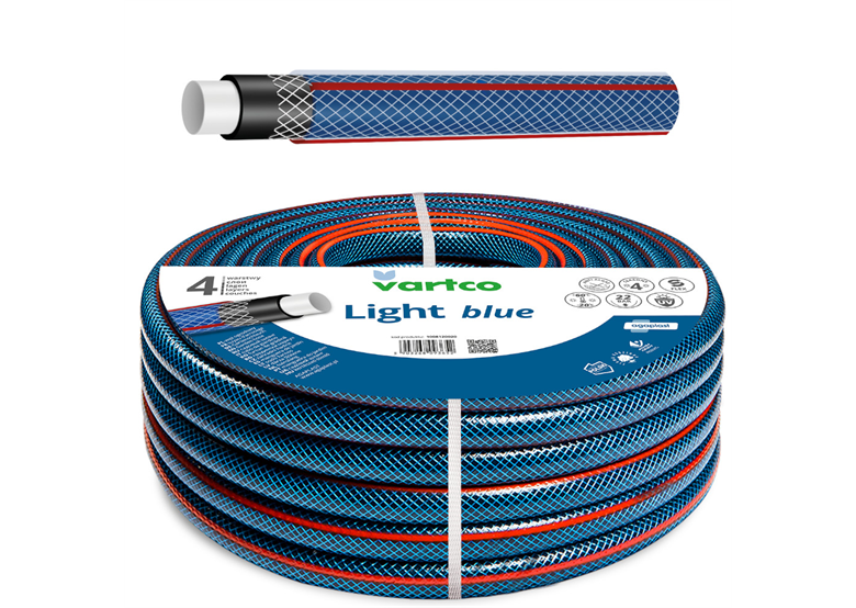 Gartenschlauch 1" 50m 4-lagig Vartco LIGHT BLUE 1008100050